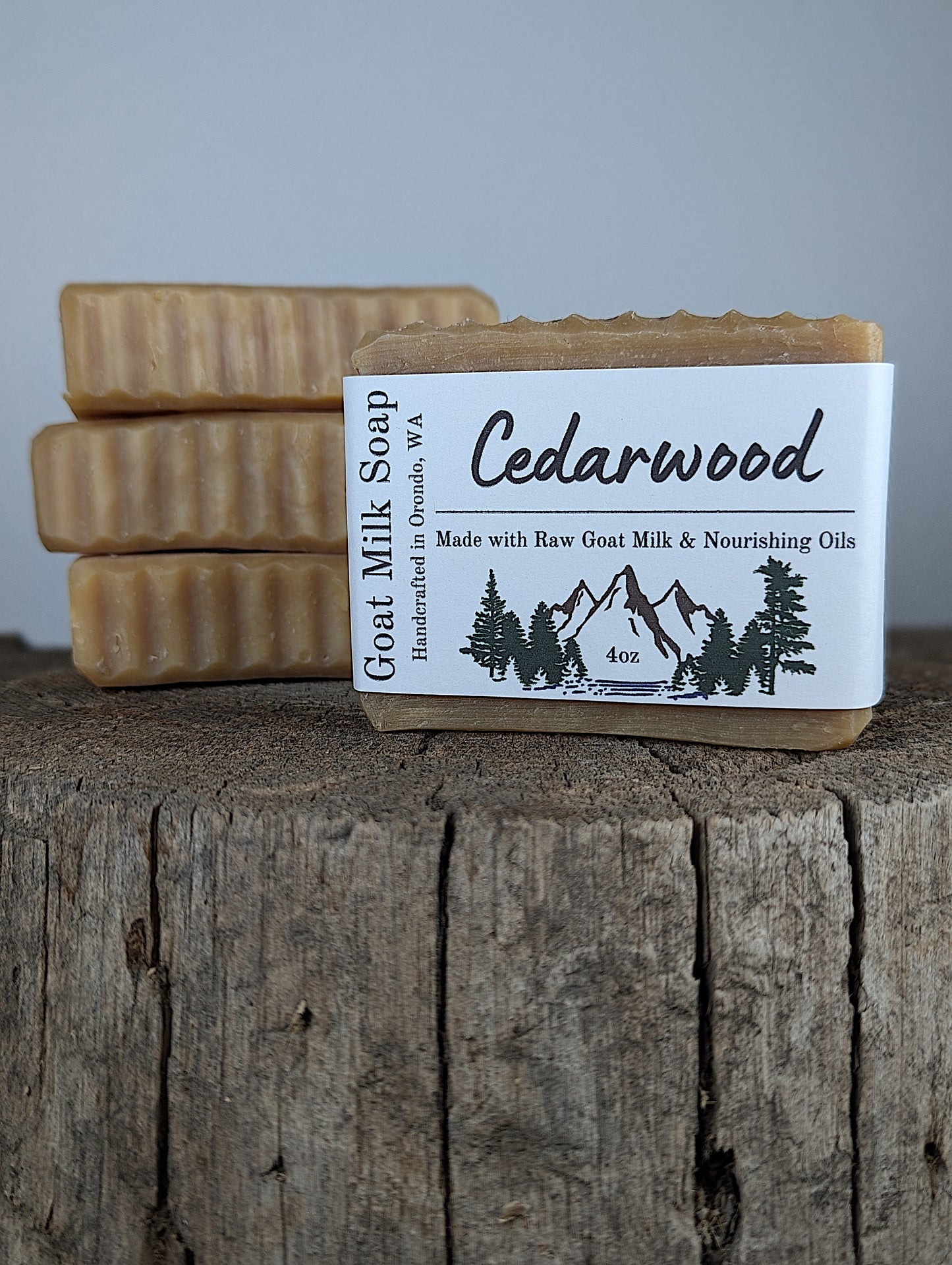 Goat Milk Soap 4-Pack - Cedarwood