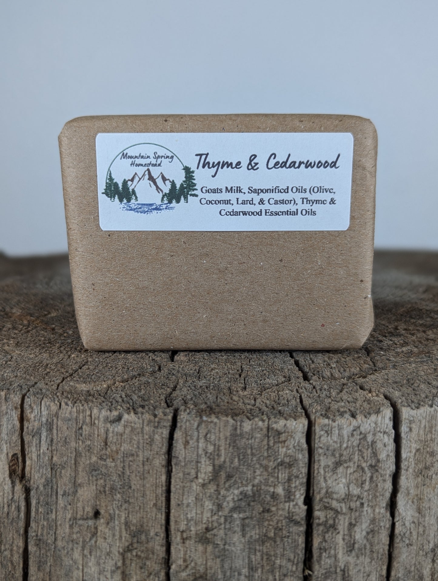 Goat Milk Soap 4 Pack - Thyme & Cedarwood