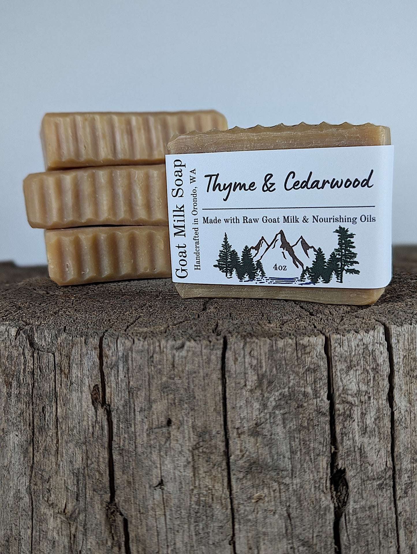 Goat Milk Soap 4 Pack - Thyme & Cedarwood