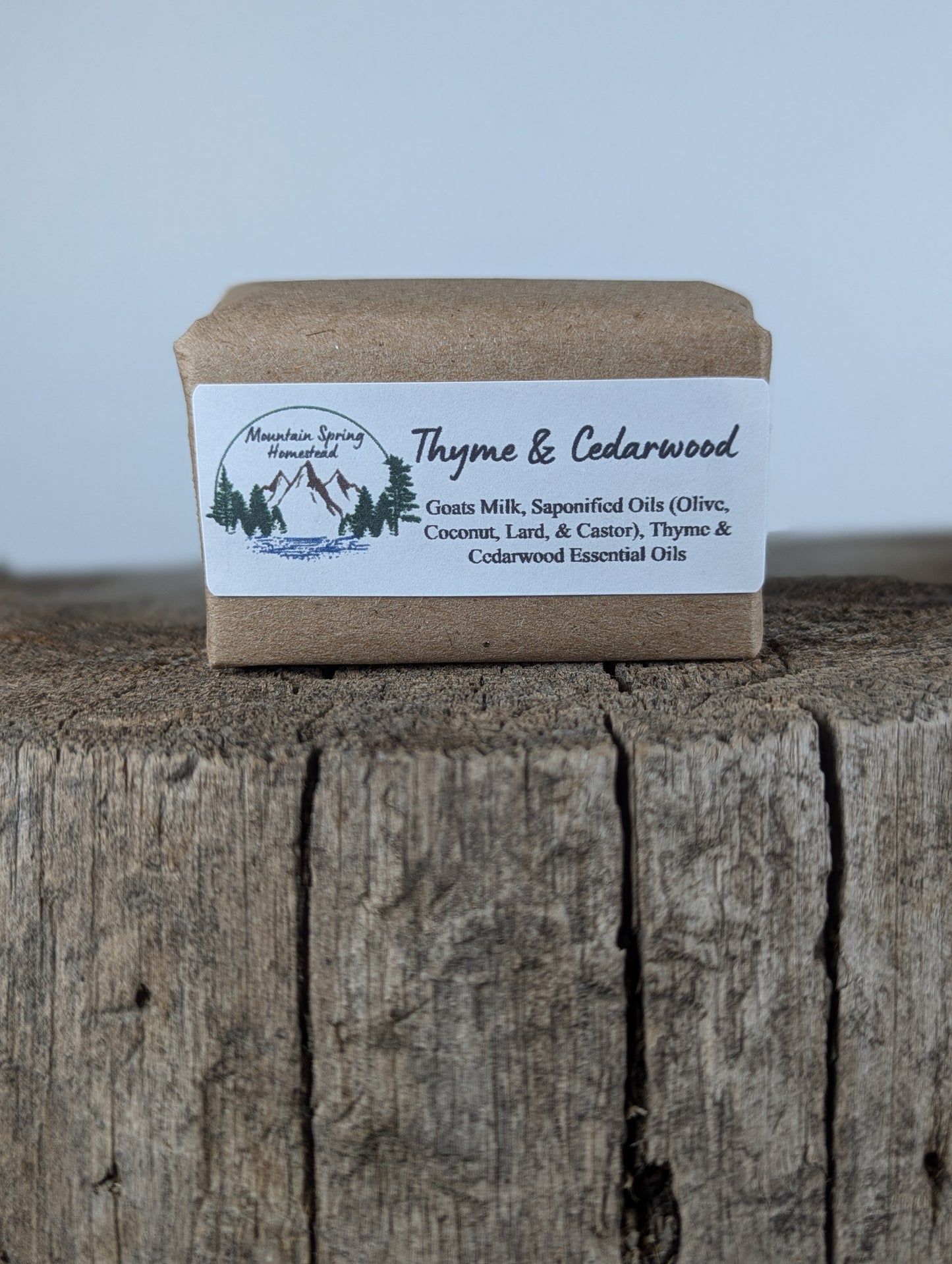 Thyme & Cedarwood Goat Milk Soap