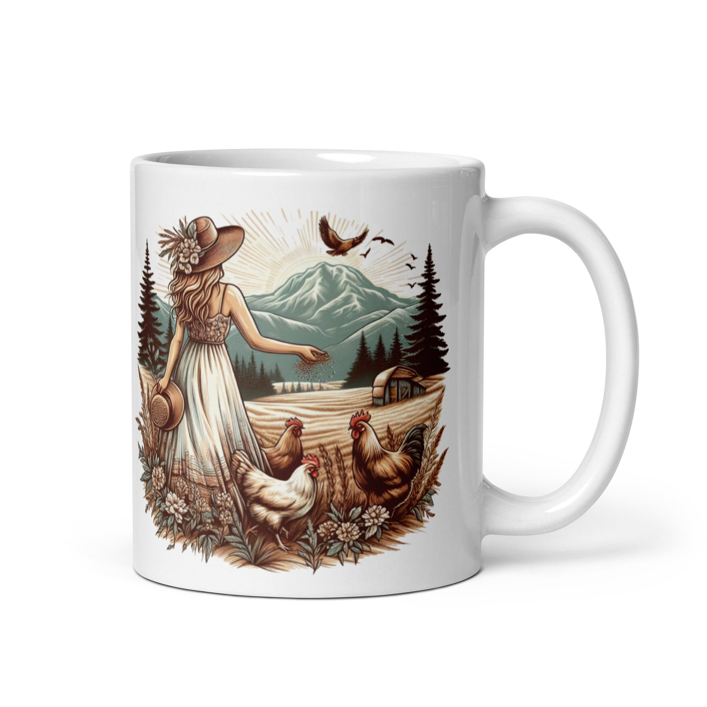 Chicken Theme Coffee Cup - Good Morning Ladies Coffee Cup