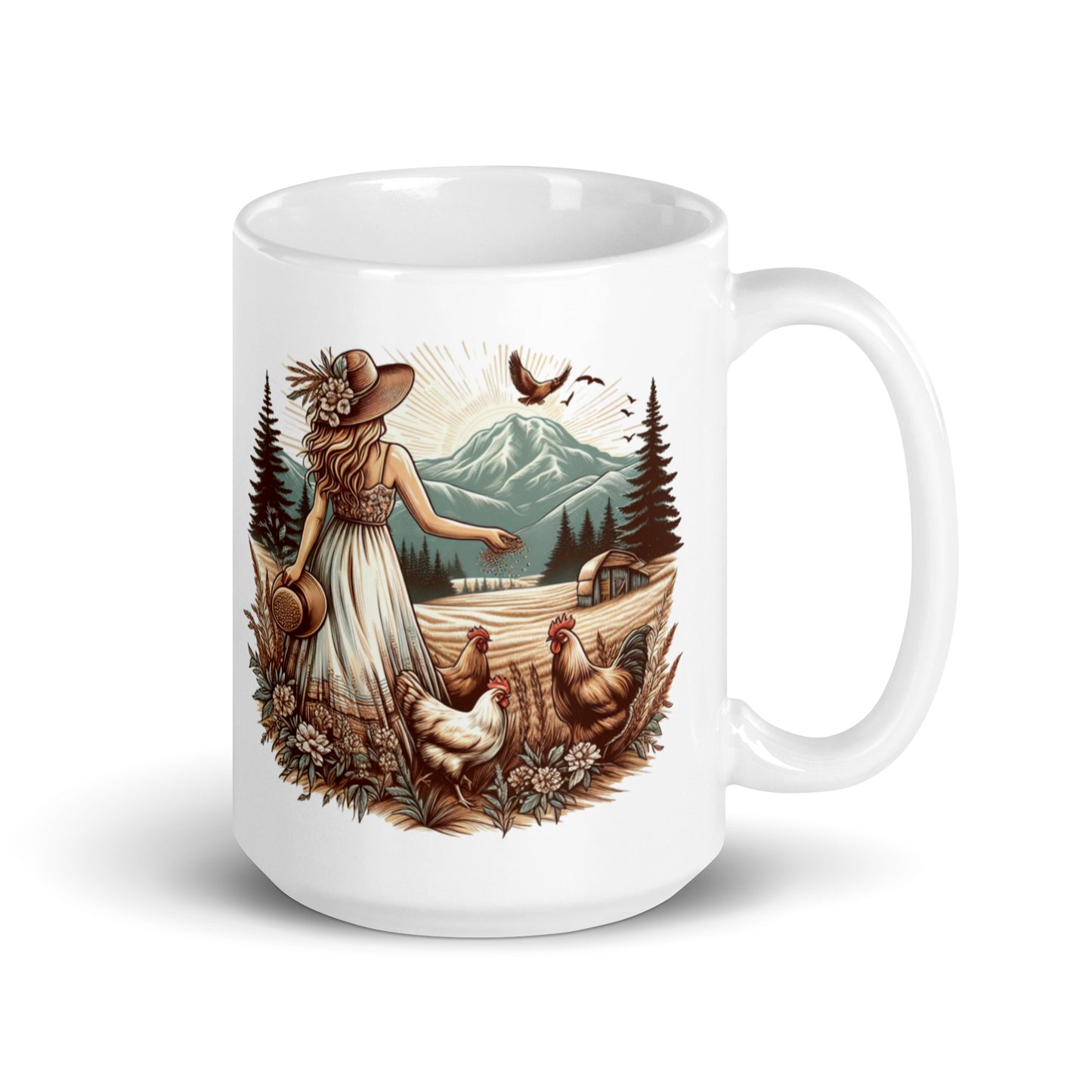 Chicken Theme Coffee Cup - Good Morning Ladies Coffee Cup