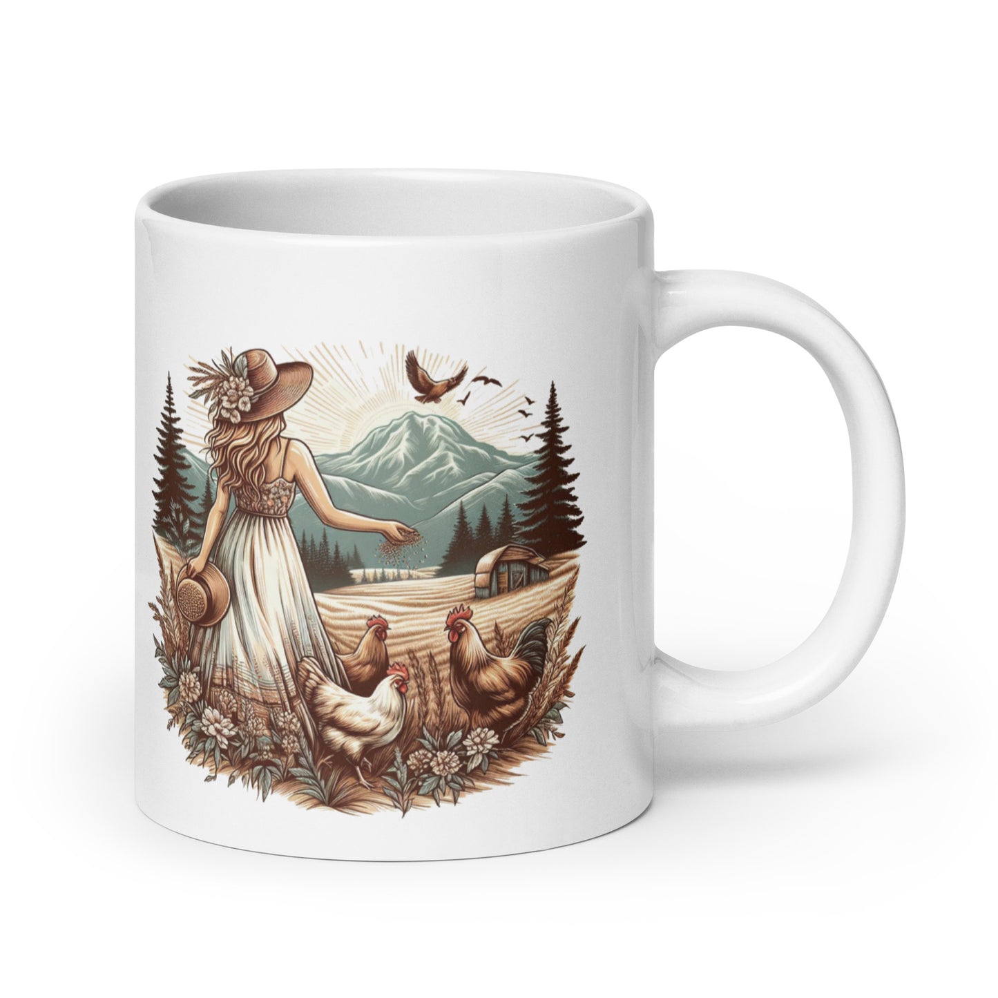 Chicken Theme Coffee Cup - Good Morning Ladies Coffee Cup