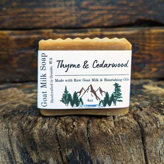 Thyme & Cedarwood Goat Milk Soap