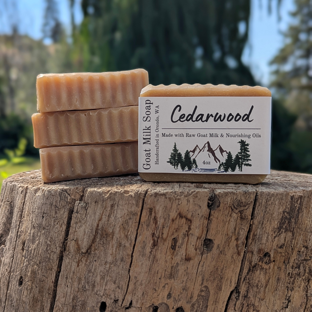 Goat Milk Soap 4-Pack - Cedarwood