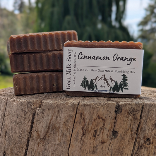 Goat Milk Soap 4-Pack - Cinnamon Orange
