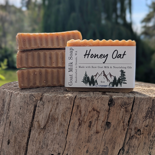 Goat Milk Soap 4-Pack - Honey Oat