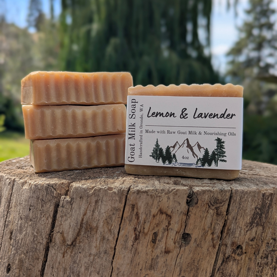 Goat Milk Soap 4-Pack - Lemon and Lavender