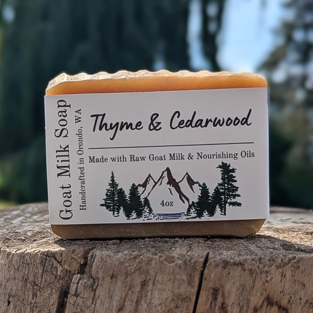 Goat Milk Soap 4 Pack - Thyme & Cedarwood
