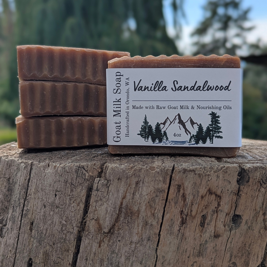 Goat Milk Soap 4-Pack - Vanilla Sandalwood