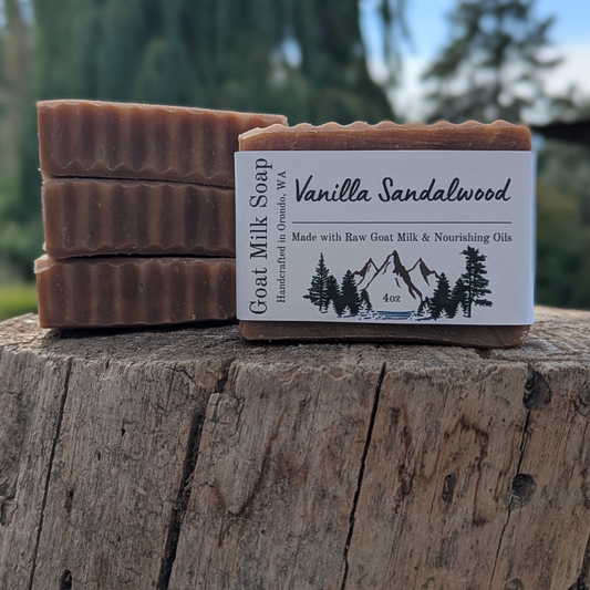 Goat Milk Soap 4-Pack - Vanilla Sandalwood